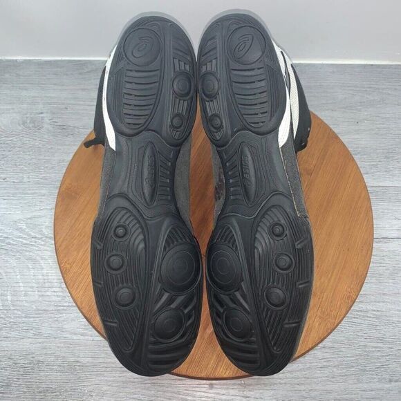 Asics Men's Sz 13 Matflex 6 1081A021 Black White Lace Up Mid Top Wrestling Shoes - Picture 9 of 9